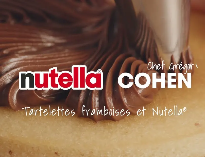 Vidéo Nutella × Chef Grégory Cohen : tartelettes framboises et Nutella