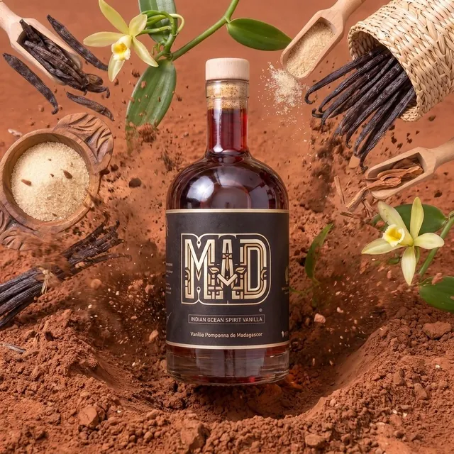 Bouteille de rhum M.A.D Vanille Pompona