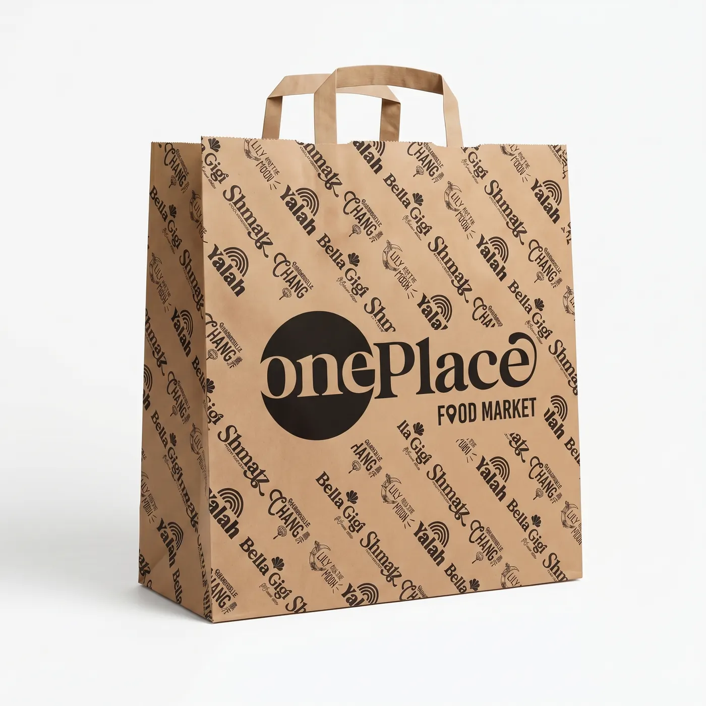 Sac kraft onePlace Food Market, prêt à emporter